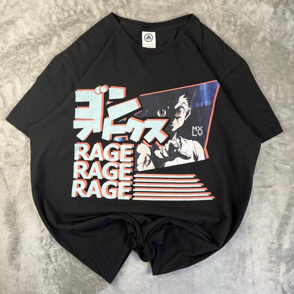Gon Freecss Rage MXLV Graphic T-Shirt Men’s Large Anime Streetwear Tee